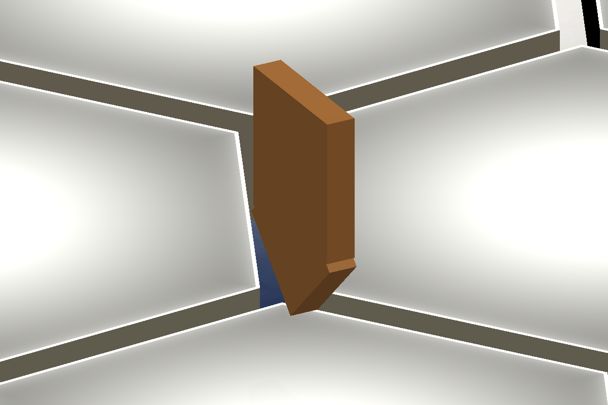 The actual brown shield-shaped Armor pickup floating above the game floor.
