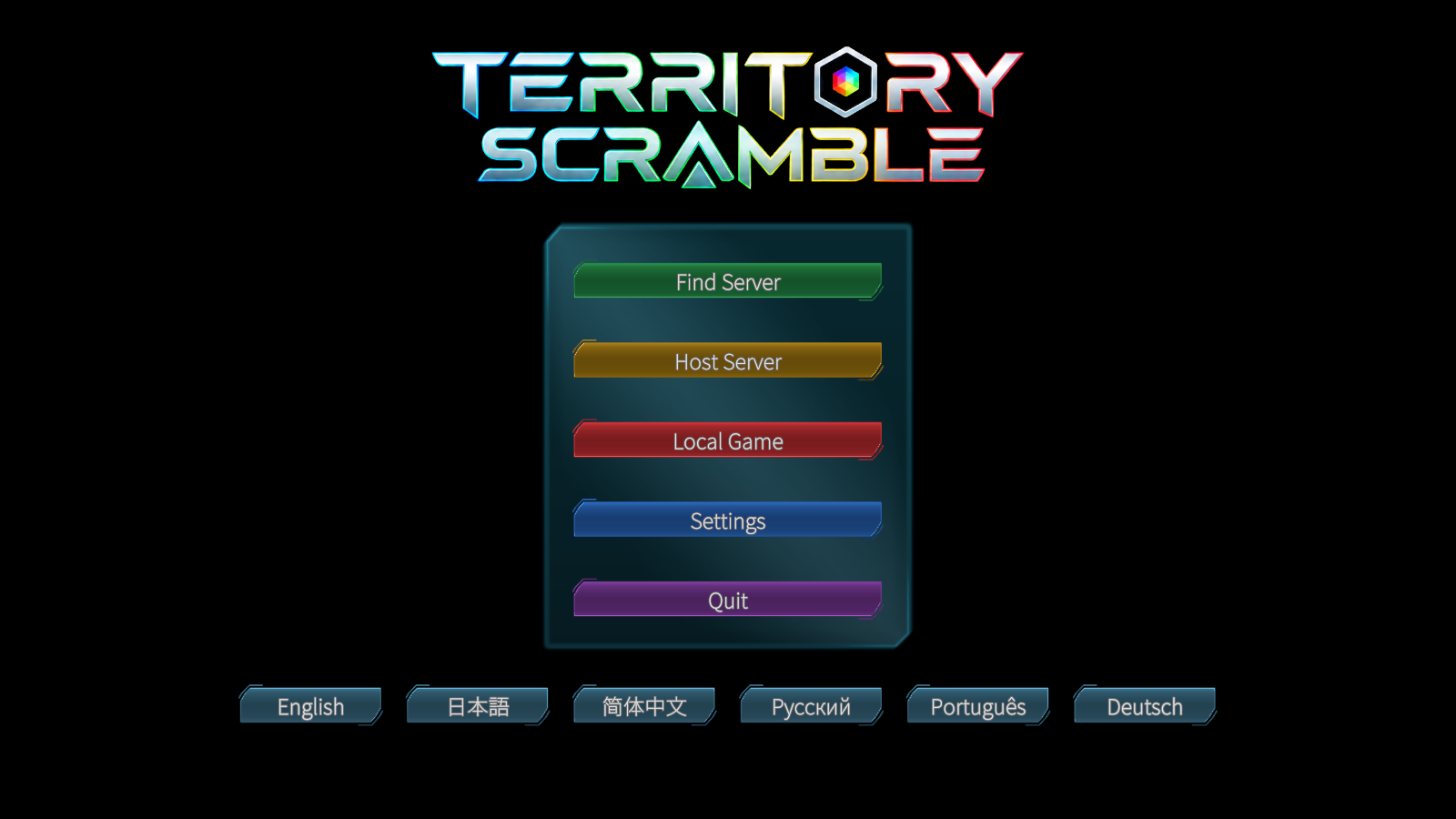English main menu.